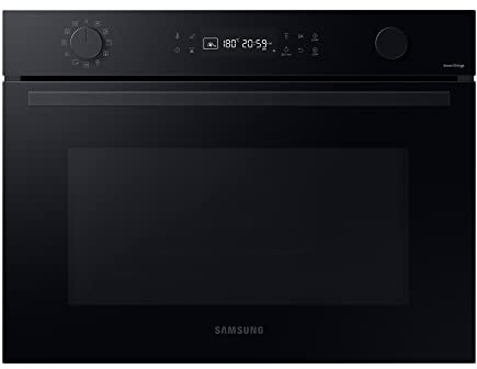Samsung Kompaktofen mit MIkrowelle NQ5B4553FBK/U1, 45 cm, 50 ℓ, WiFi-Steuerung, SmartThings Cooking, 20 Automatikprogramme, Schwarzes Glas