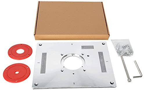 Piastra di Inserimento del Tavolo del Router in Alluminio Multifunzionale per Banchi Elettrici per La Lavorazione del Legno della Fresatrice del Legno (Color : B) (A)