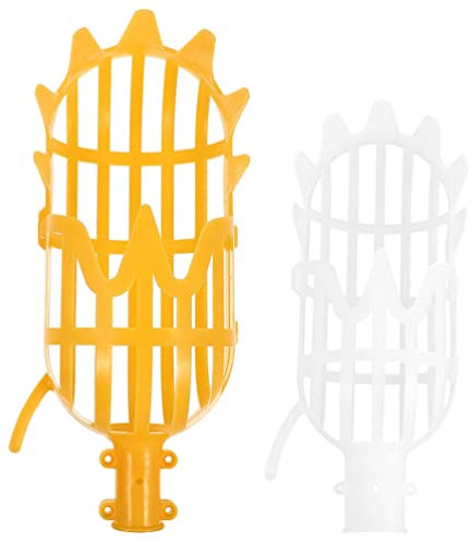 LekLai Tête de Rechange Pour Cueilleur de Fruits, Fixation de Poteau, 2 Pièces, Outil de Poteau de Cueilleur de Fruits, Paniers de Cueillette de Jardinage, Récolteuses de Fruits Sans Poignée Pour Cu
