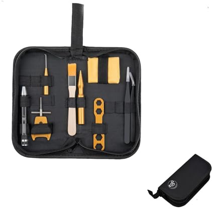 QUA'ANNYU Verbesserte Version Angelrollen-Reinigungsset | Angelrollen-Wartungsset | Angelrollen-Pflegeset | Angelruten-Reparatur-Set | Spulenstiftentferner | Grundset