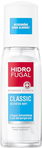Hidrofugal CLASSIC - Atomizador antitranspirante potente con minerales y fragancia sutil, desodorante sin alcohol etílico para una protección fiable (75 ml)