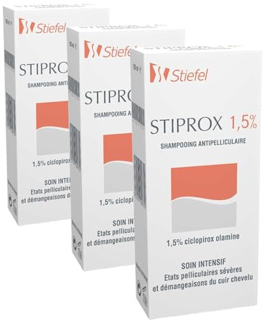 Stiproxal Shampooing Antipelliculaire 1,5% Soin Intensif, Elimine Efficacement Les Pellicules et Calme Les Démangeaisons du Cuir Chevelu, 100 ml (Lot de 3)
