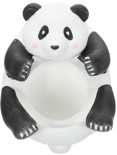PRETYZOOM Bougeoir Panda en Plâtre Bougeoir Décoratif Support pour Bougie Chauffe-Plat De Table pour Chambre Salon Mariage Et Anniversaire Base Stable 3.94 X 3.15 X 1.97 in 1 Pièce