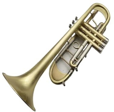 Trompete C- Bis B-Stimmung Vermessingtes Professionelles Musikinstrument Mit Koffer