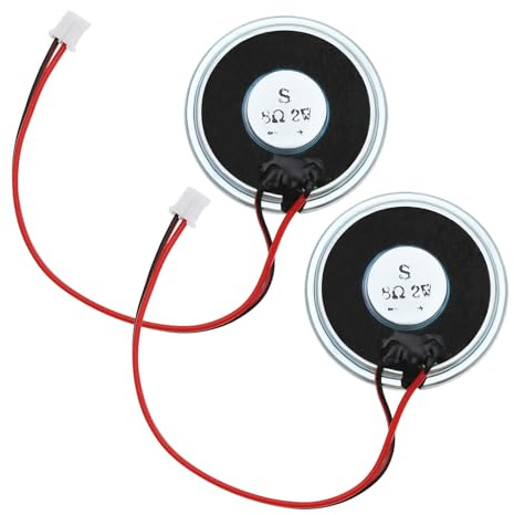 YINETTECH 2 Stück Magnetlautsprecher 2 W 8 Ohm Runder Lautsprecher mit JST-PH2.0-Anschluss 40 MM Durchmesser Mikro-Innenlautsprecher mit Kabel