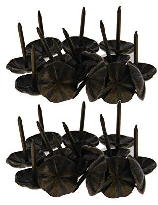 NHEISSCF Innenausstattung, Polsternägel, Reißzwecken, 16 mm Kopfdurchmesser, 19 mm Länge, antiker Daumen-Reißzwecken, Goldton, 10 Stück(Color:Bronze Tone)