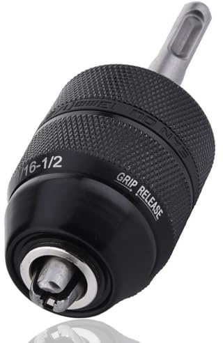 HaoTrade Keyless Drill Chuck Quick Change Adapter, 2-13mm 1/2-20UNF Mount Quick Release Drill Chuck, SDS Plus Shank Adaptor Converter Rotary Conversion Tool