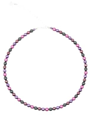 Feliss Perlenkette Halskette Damen 45 cm Bunt mit Glasperlen | Handmade Kette aus Perlen Statement Kette Choker Halsband Beads Perlenkette Frauen