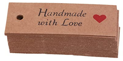 GLSTOY 100stücke Geschenkanhänger Herz Bedruckt Hängeanhänger Aus Kraftpapier Geschenketiketten Zum Backen Für Geschenkpakete Und Partys