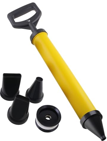CNCYEAH Pistolet applicateur de mortier, pistolet à joints pour mortier/ciment - Pompe à mortier manuelle avec 4 buses, 1 joint d’étanchéité, presse à mortier - Pistolet applicateur de mortier et de