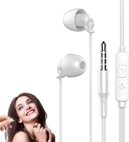 Auricolari Con Filo - Cuffie Con Filo - Auricolari In-Ear Cuffie, Hi-Fi Stereo Cuffiette Isolamento Acustico Jack, Dormire In-ear Con Cancellazione Del Rumore Da 3,5 Mm Per Russare, Viaggi Aerei, Yoga