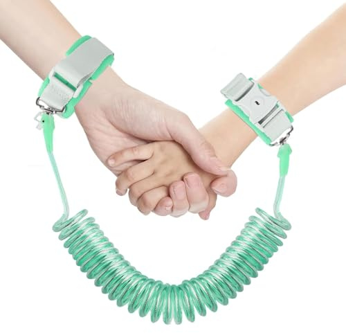 Riendas de muñeca antipérdida para niños, correa de seguridad para caminar, correa de muñeca giratoria de 360 grados con cuerda de alambre elástica para niños y niñas