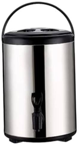 Distributore di acqua calda 6L Urna di acqua calda isolata con rubinetto e manico in acciaio inossidabile distributore di tè per tè al caffè succo di latte freddo