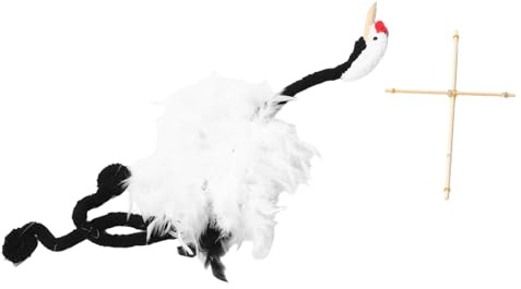 NOLITOY Crane Marionette Holzspielzeug Kinder Zugschnur Marionette Holz PVC Handbemalt Traditionelles Puppenspiel Kreatives Lernspielzeug