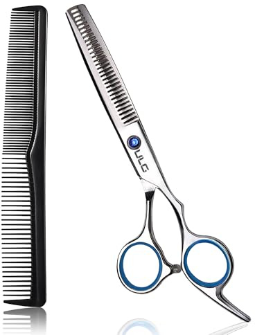 ULG Professionelle Effilierschere mit Kamm – 6,5 Zoll japanische Edelstahl-Texturier- und Haarschere für den Salon- und Heimgebrauch