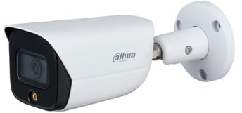 Dahua Caméra de sécurité extérieure 2 Mpx [Smart Dual Light] Caméra IP avec vision nocturne couleur, audio 2 voies, détection humaine/véhicule, antivandale IP67, PoE - DH-IPC-HFW3249EP-S-IL-0280B