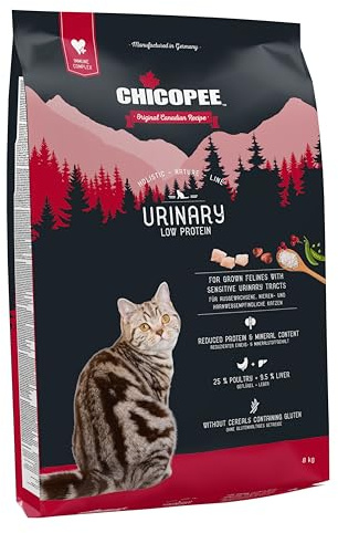 Chicopee HNL Urinary 8 kg torrfoder för katter | av Bosch | Hundfoder | kanadensiskt recept | Tillverkad i Tyskland | Ett varumärke från Bosch djurfoder