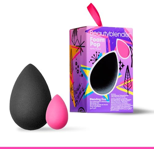 Beautyblender Foam Pop Blending Duo - Makeup Sponge Set with Original beautyblender & Micro Mini - Precise Application for Foundation, Concealer & Highlighter - Latex-Free, Reusable, Vegan