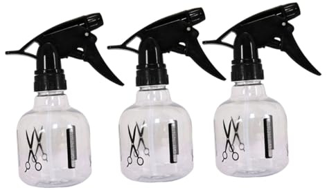 LALADEFIEE Lot de 3 Flacons Pulvérisateurs Vides en Plastique Transparent Vaporisateurs Multifonctionnels à Brume Fine pour Coiffure et Arrosage des Fleurs Rechargeables et Portables pour