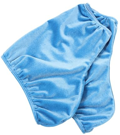 FUNOMOCYA Funda para Patines Artísticos 1 Par Cubrebotas Cómodos de Poliéster Azul Claro Talla L Protector Portátil para Patinaje sobre Hielo y Ruedas Accesorio Ligero y Plegable