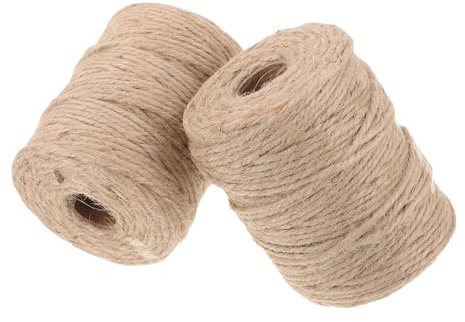 EPIGEIST 2 Rotoli Corda di Spago in Juta Intrecciata Cordoncino Antiscivolo per Manici di Resistente e Confortevole per Decorazioni Vintage e Artigianato Giardino