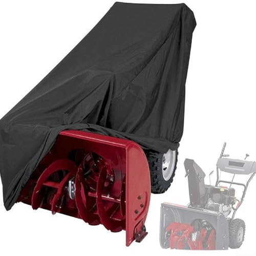 Cubierta para soplador de nieve de tela Oxford 210D, resistente, impermeable y transpirable para sopladores de nieve de 33 x 58 x 52 pulgadas, color negro