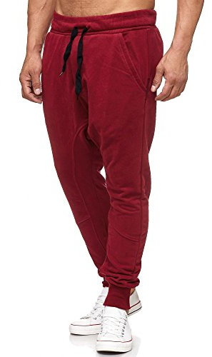 Tazzio herr joggingbyxor i haremstil P-501, Bordo, M