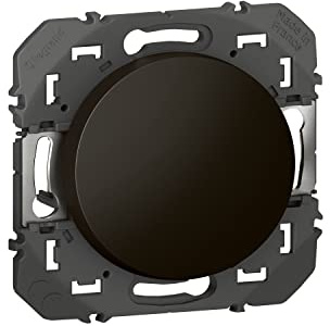 LEGRAND | Bouton-Poussoir Noir, Dooxie, Connexion Rapide Sans Outil, Usage Quotidien Éclairage Et Sonnette, À Compléter Avec Plaque De Finition