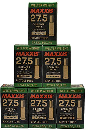 Maxxis Welter Fahrradschlauch, 27,5 x 1,50–1,75 Zoll, Schrader AV, 6 Stück, STB2037–6