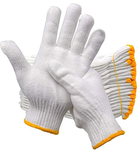 Tubayia 12 Paar Baumwolle Arbeitshandschuhe Gartenhandschuhe Montagehandschuhe Schutzhandschuhe