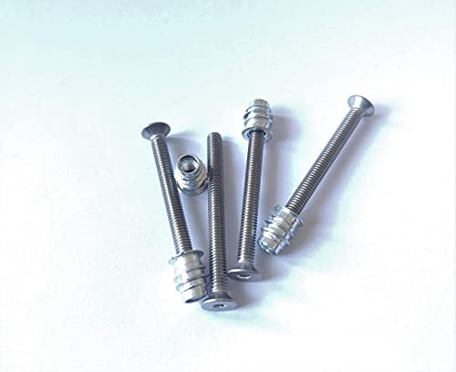 Nectite Gitarrenhals-Gewindeeinsätze & Schrauben Kit – Hex/Inbus – M4 × 45mm, 4er Set mit Einbauwerkzeug – Halsbefestigung für Fender Stratocaster & Telecaster