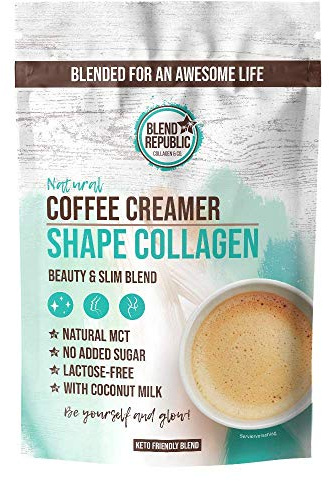 BLEND REPUBLIC® Keto Coffee Creamer Natural für ketogene Ernährung - mit MCT-Öl, Kokosöl & Kollagen - Ketogener Kaffeeweißer, laktosefrei und ohne Zuckerzusatz, 300g