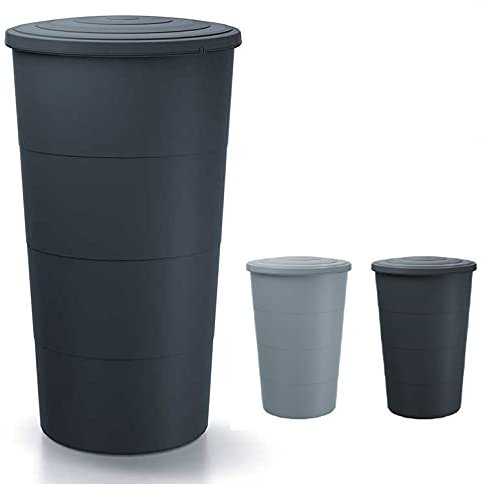 Regenwassertonne Regentonne Regenbehälter Regentank Regenfass Amphore (160L grau)