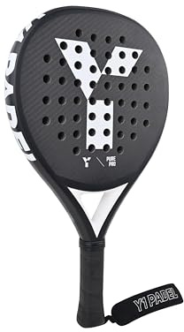 Y1 PURE PRO Padel Racket for Intermediate Players Round Shape | Round Shape Low Balance, Double Tube Frame, 3K Carbon Face with Cork Layer, PrecisionTech EVA Core, Control Comfort