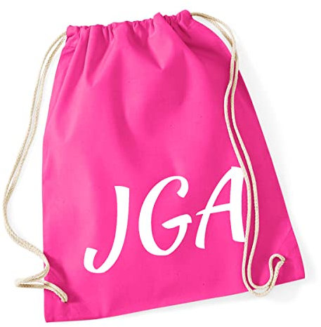 Huuraa Stoffbeutel JGA Junggesellenabschied Geschenk 12 Liter Fuchsia Baumwolle JGA Aufmerksamkeit