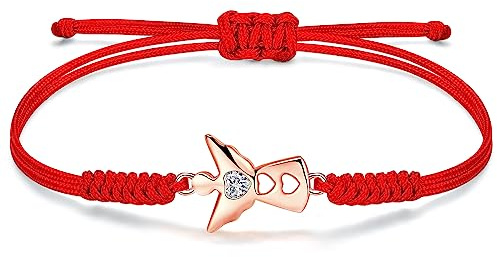 JENDEAR SHINE Seil Armband für Damen Mädchen, Handgeflochtene Kette mit Zirkonia-Charm, Muttertag, Geburtstag, Abschlussfeier, Freundschaftsschmuck, Geschenk