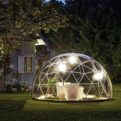 Transparent Clear Bubble Dome Tent with PVC Cover - Geodesic Dome Shelter for Sunbubble, Backyard, Outdoor Winter, Party - Garden Outdoor Clear Dome House Camping Tent