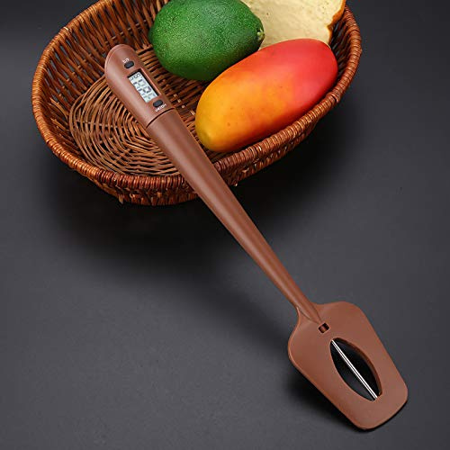 Thermomètre Numérique à Chocolat de Cuisine avec Spatule, Affichage Facile à Lire, Sonde Métallique, Mesure de la Température pour Sauce, Sirop