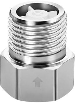 G1/2 Zoll Rückschlagventil, Edelstahl Einwegventil Rückschlagventil für Toilette Wassertank Warmwasserbereiter (Innengewinde auf Außengewinde, Kupfer)