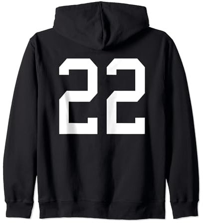 Nummer 22 Rückendesign Fußballtraining Kapuzenjacke