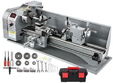 Pequeño metal 8,7 x 29,5 pulgadas / 220 x 750 mm 750w LED Velocidad continuamente variable for perforación de torneado inverso con máxima resistencia y durabilidad