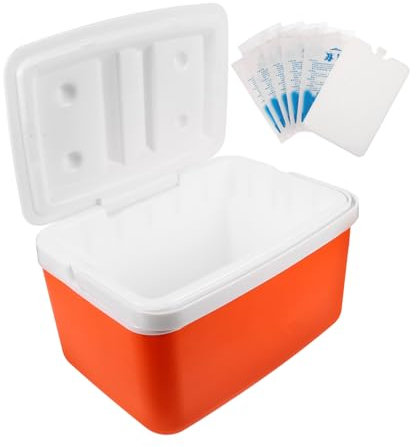 KOMBIUDA 1satz Kühlbox Für Unterwegs Tragbare Isolierbox Für Picknick Und Outdoor-aktivitäten Mit Kühlakkus Und Kühlplatte Für Camping BBQ Und Angeln