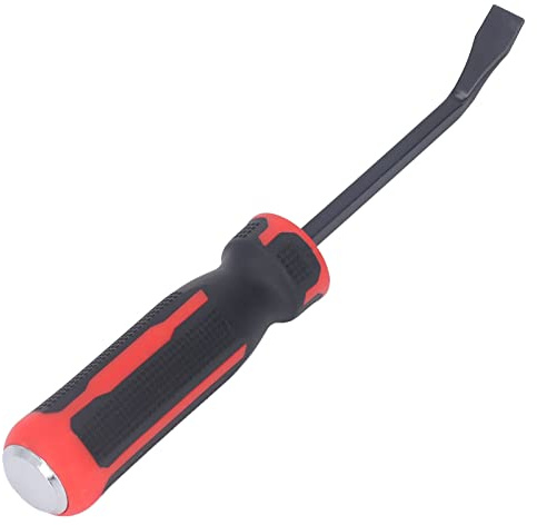 Haosie 210mm Crowbar, Pry Bar, Lever Bar, Chisel Lever with Ergonomic Grip | For Garage Workshop Car Motorcycle (8in)