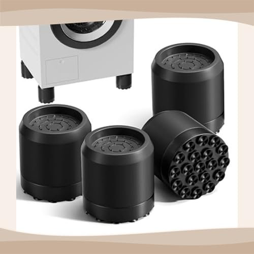 MUXSAM Almohadillas amortiguadoras de vibraciones, 4 unidades, 2,5 pulgadas, almohadillas de goma antideslizantes para lavadoras y secadoras