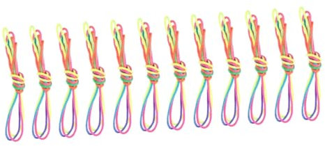 ibasenice 12pcs Cats Cradle String Toys Interactive Cat Teaser Game Rope for Boys and Girls Hand Play