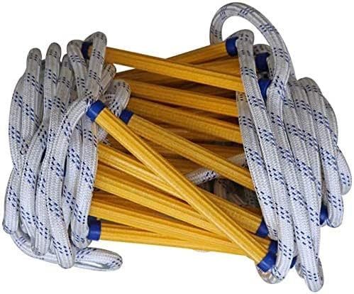 PNAJFUEL Strickleiter, Feuerleiter, Fluchtleiter, Flucht Aus Dem Hochhaus, Robuste Polyester-Seilleiter/Notfall-Evakuierungsleiter/20M