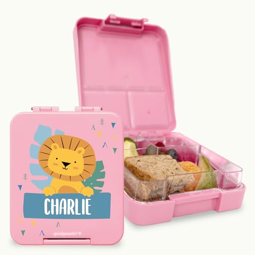 BIENMARQUER - Lunch Box Personnalisable Enfant - Boîte à Goûter | Boîte à goûter pratique - Compatible micro-ondes et lave-vaisselle - Parfait pour l'école et les sorties