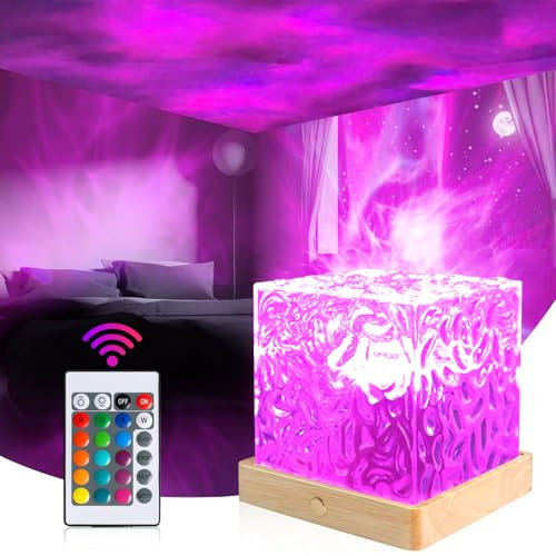 Dreamy Cubby Projecteur de lumière boréale, 16 couleurs, Ocean Wave Projecteur avec télécommande, lampe Aurora, veilleuse pour enfants et adultes, chambre à coucher, plafond, décoration de chambre