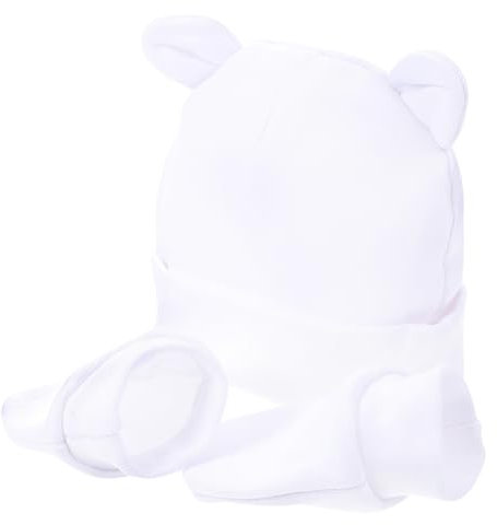 DEARMAMY Kratzhandschuhe Aus Neugeborenenschutzset Mit Mütze Und Handschuhen Um Nägel Zu Schützen Kein Kratzen Bequemer Tragekomfort