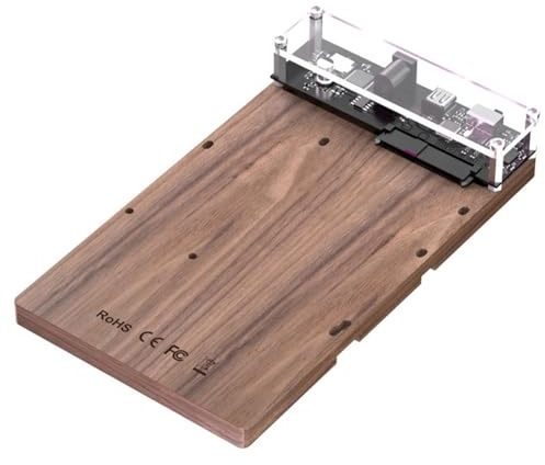 Joselin 2,5/3,5-SAS-externt hårddiskhölje för SAS SATA HDD SSD-diskfodral SATA till USB 3.0 HDD-dockningsstation EU-